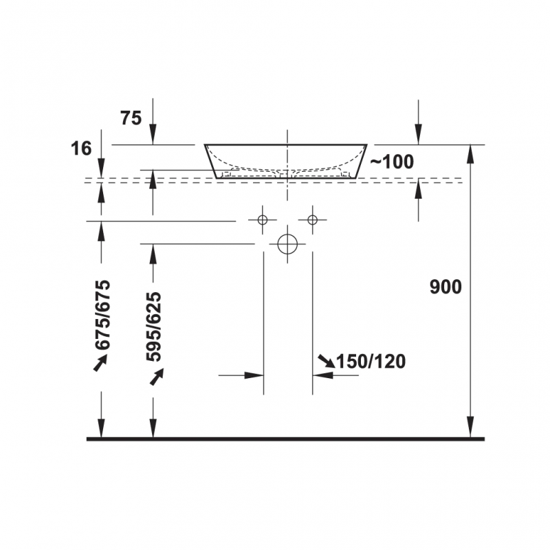 Chậu lavabo Duravit Cape Cod 490 588.45.242