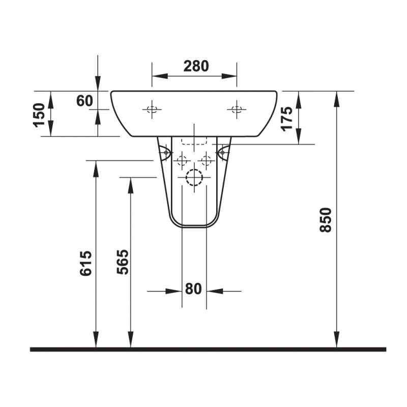 Chậu lavabo treo tường Duravit D-code 550x430 588.45.147