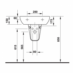 Chậu lavabo treo tường Duravit D-code 550x430 588.45.147