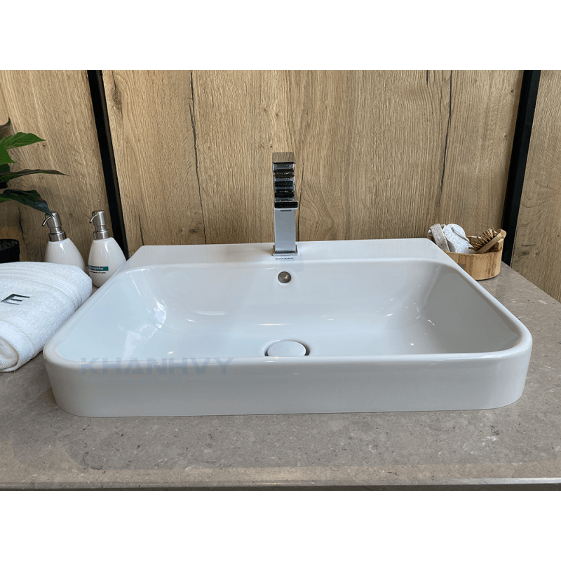 Chậu Lavabo vành nổi Duravit Happy D.2 Plus 600 588.45.128