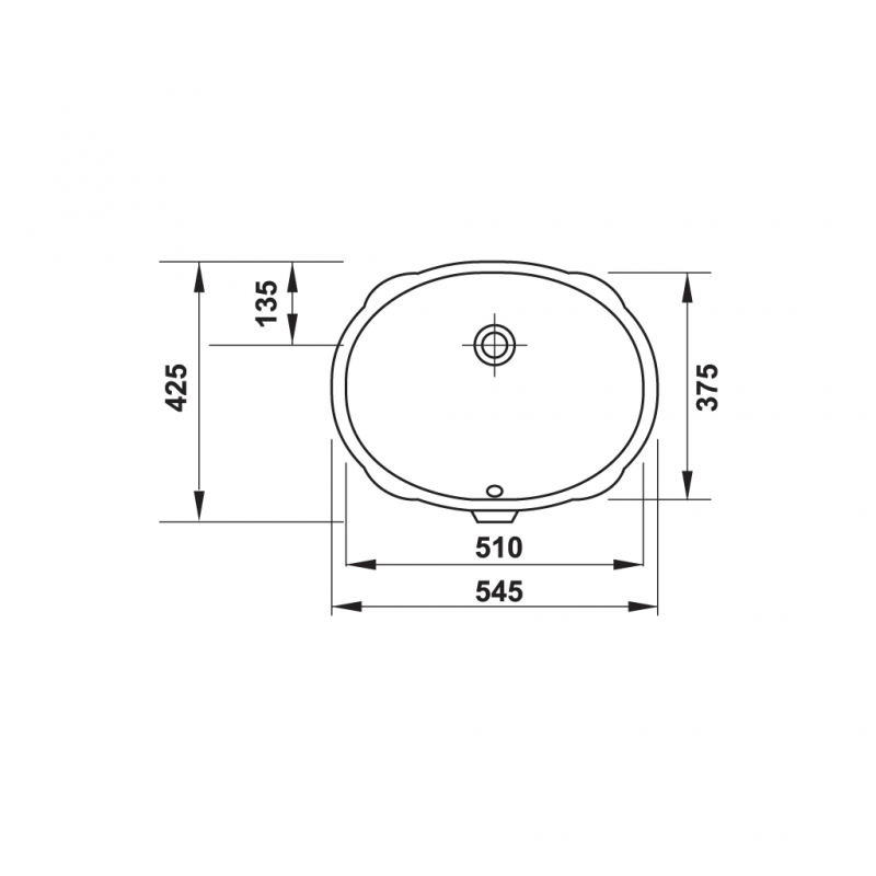 Chậu rửa âm bàn Duravit Santosa 545x425 588.45.060