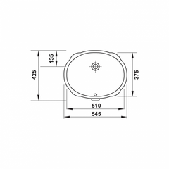 Chậu rửa âm bàn Duravit Santosa 545x425 588.45.060
