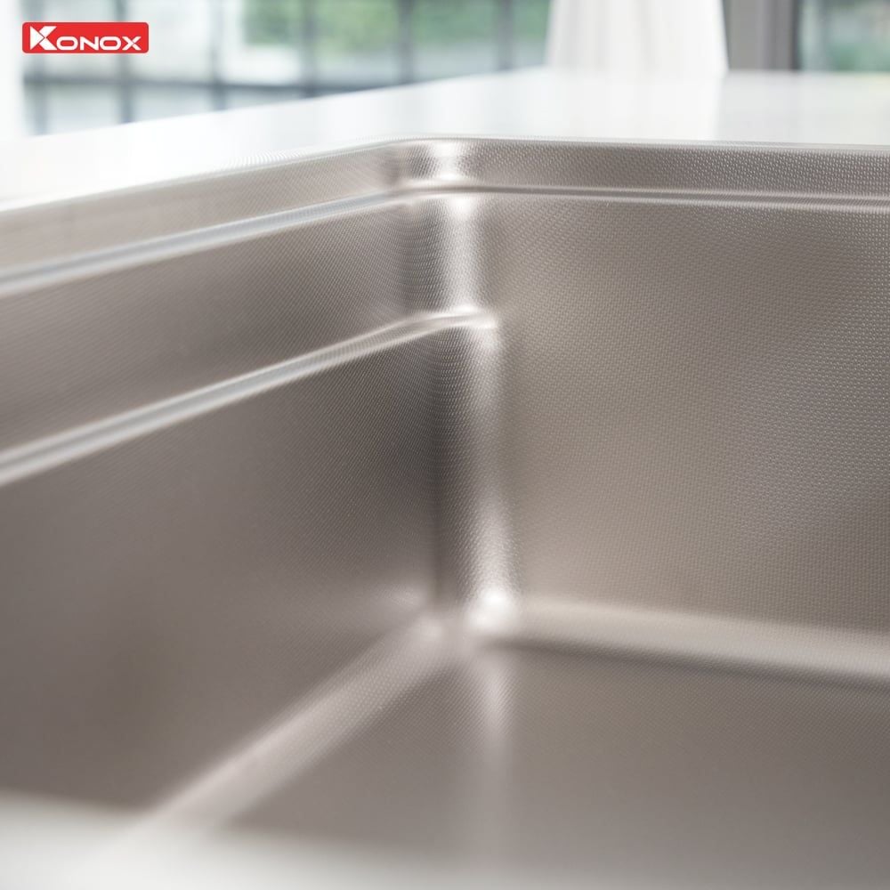 Chậu rửa bát Konox KN8048TS Dekor 1 hố chống xước Workstation Sink