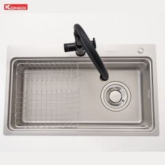 Chậu rửa bát Konox KN8048TS Dekor 1 hố chống xước Workstation Sink
