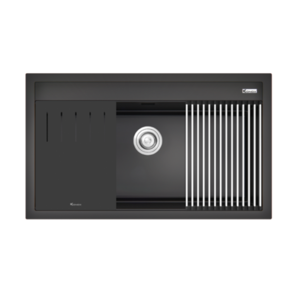Chậu rửa bát đá Konox Granite Sink Terra 860S Black