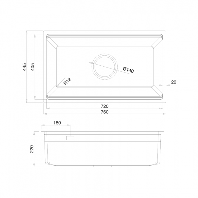 Chậu rửa bát Kluger KWU8161FS-S76 K600