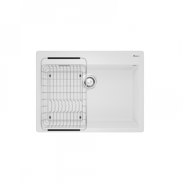 Chậu rửa bát Konox Granite Sink Ruvita 680 White Silver