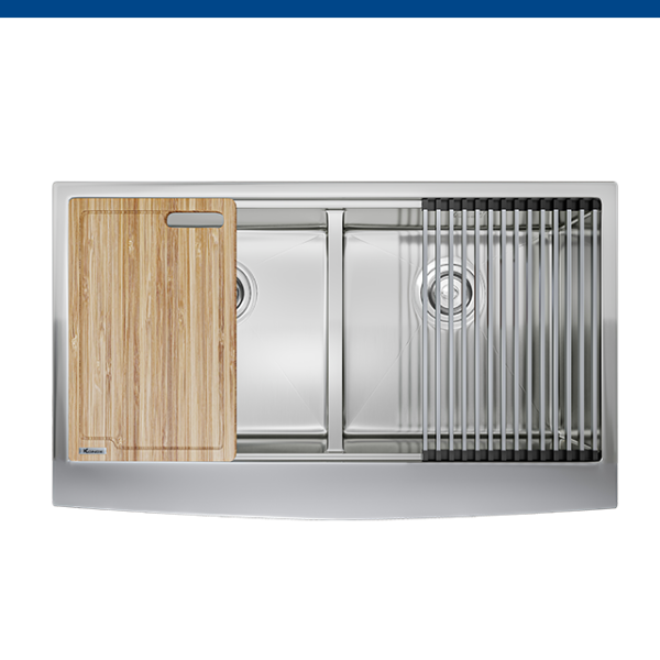 Chậu rửa bát Konox Workstation Sink – Apron Sink KN8751DA Curve