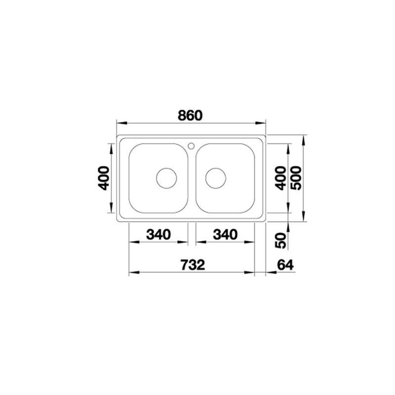 Chậu rửa chén BLANCO INOX DINAS 8 570.27.219