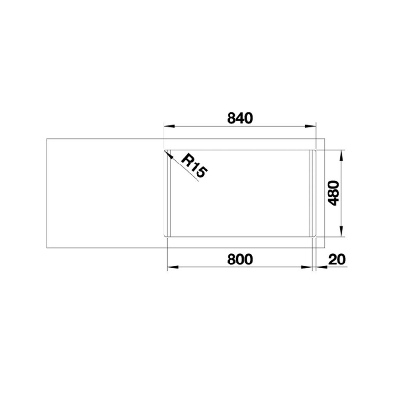 Chậu rửa chén BLANCO INOX DINAS 8 570.27.219