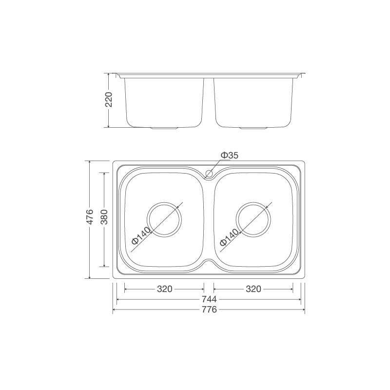 Chậu rửa chén Malloca MS 1001 NEW