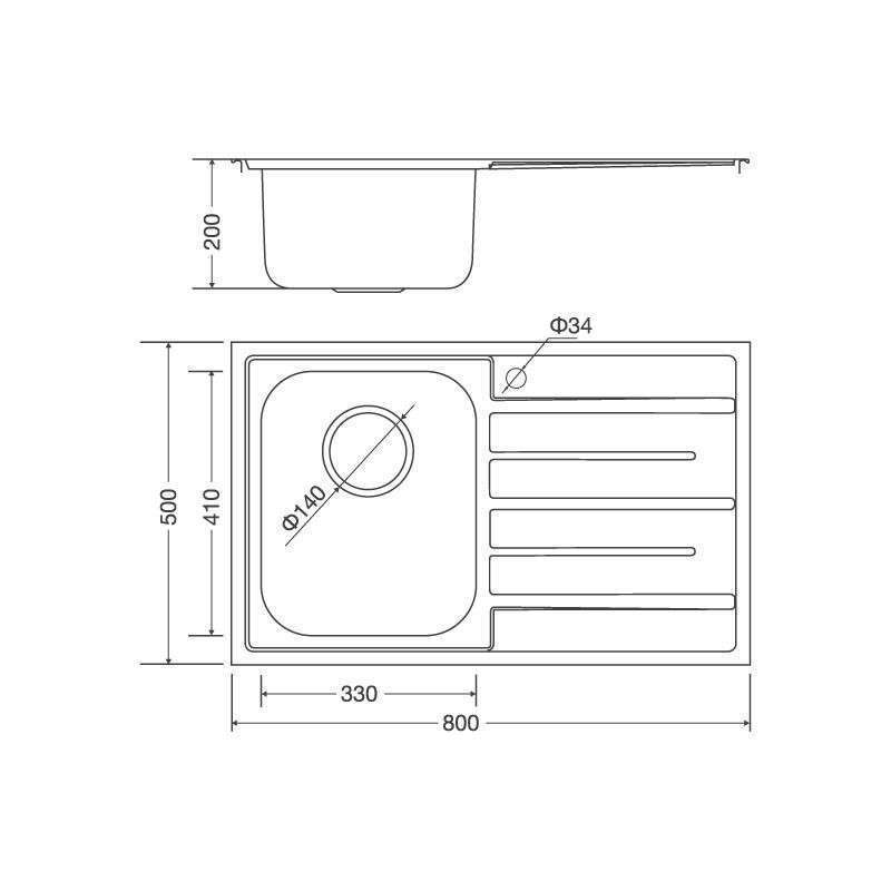 Chậu rửa chén Malloca MS 1017 NEW
