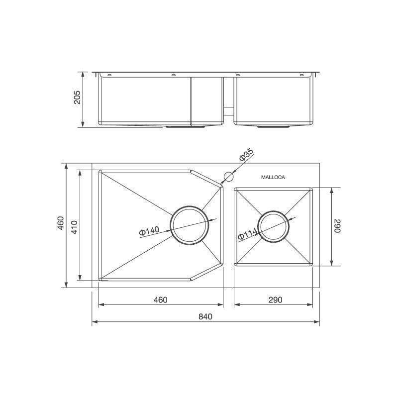 Chậu rửa chén Malloca MS 610A