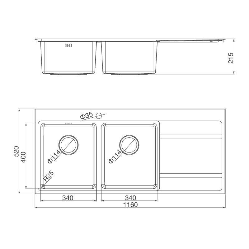 Chậu rửa chén Malloca MS 7818