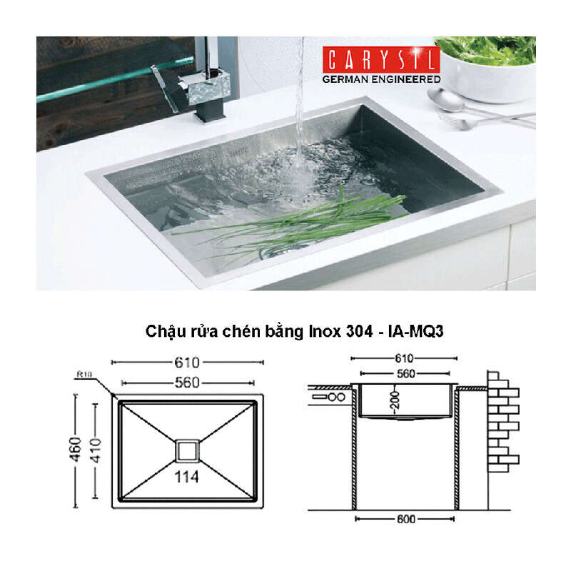 Chậu rửa inox Carysil IA-MQ3