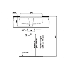 Chậu lavabo âm bàn Sapporo 545 Hafele 588.79.014