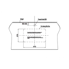 Chậu lavabo âm bàn Sapporo 545 Hafele 588.79.014