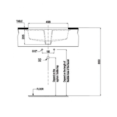 Chậu lavabo âm bàn Sapporo 570 Hafele 588.79.015