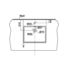 Chậu lavabo đặt bàn Sapporo 460 Hafele 588.79.002