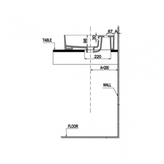 Chậu lavabo đặt bàn Sapporo 500 Hafele 588.79.032