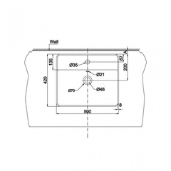 Chậu lavabo đặt bàn Sapporo 500 Hafele 588.79.032