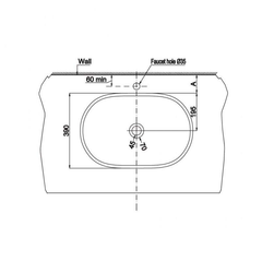 Chậu lavabo đặt bàn Sapporo 585 Hafele 588.79.030