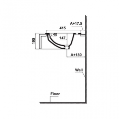 Chậu lavabo vành nổi Sapporo 540 Hafele 588.79.012