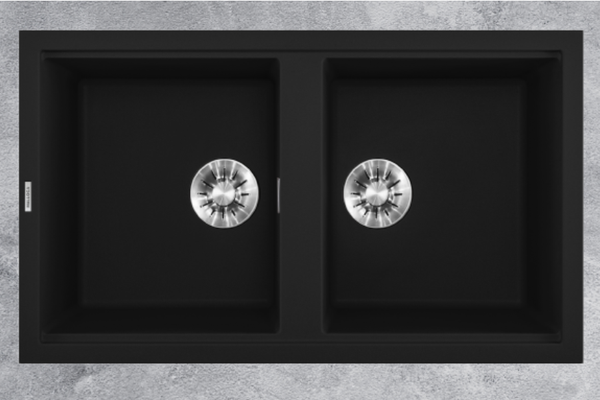 Chậu rửa chén Malloca K-45086 đá Granite Nano Black