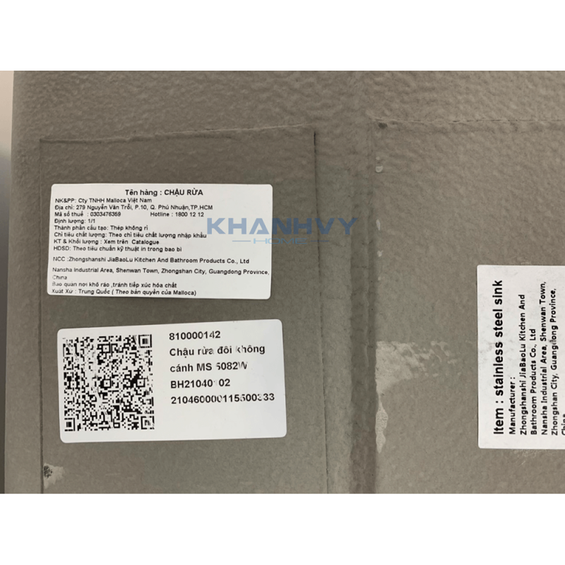 Chậu rửa chén Malloca MS 5082W