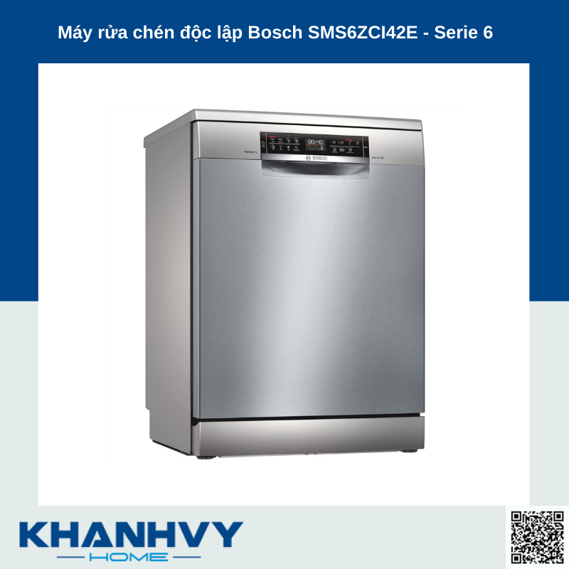 Máy rửa bát độc lập Bosch SMS6ZCI42E dung tích 14 bộ