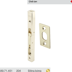 Chốt âm 204mm màu đồng bóng Häfele 489.71.451