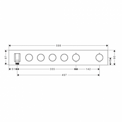 Bộ trộn sen trần 4 chức năng có điều nhiệt AXOR ShowerSolutions - 18357000 589.52.215