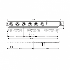 Bộ âm cho Bộ trộn âm AXOR Citterio E 380/120 2 chức năng có điều nhiệt - 36701180 589.30.690