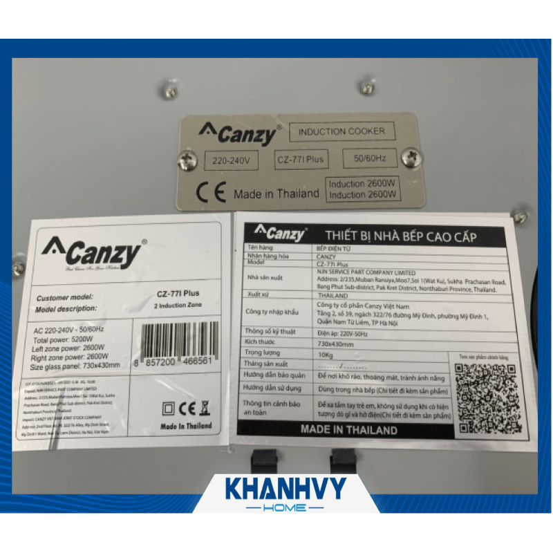Bếp từ Canzy CZ 77I Plus