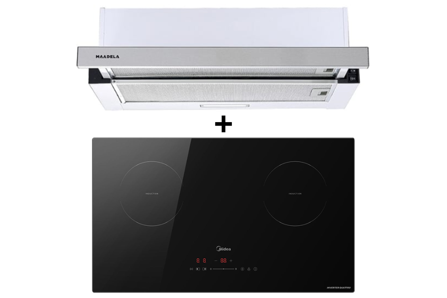 Combo bếp từ Midea MC-ID3523 và máy hút mùi Maadela MH-70RS