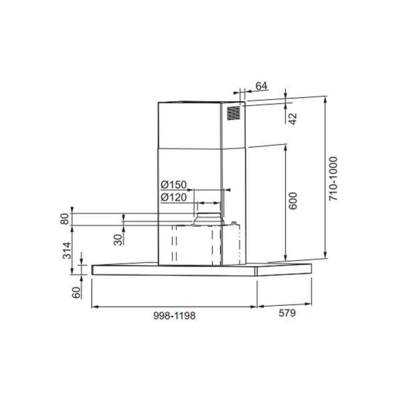 Máy hút mùi đảo Franke FCR 1225 I TC BK/XS 110.0369.804