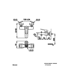 Củ sen gắn tường Cotto CT2325A