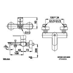 Củ sen gắn tường Cotto CT2405A