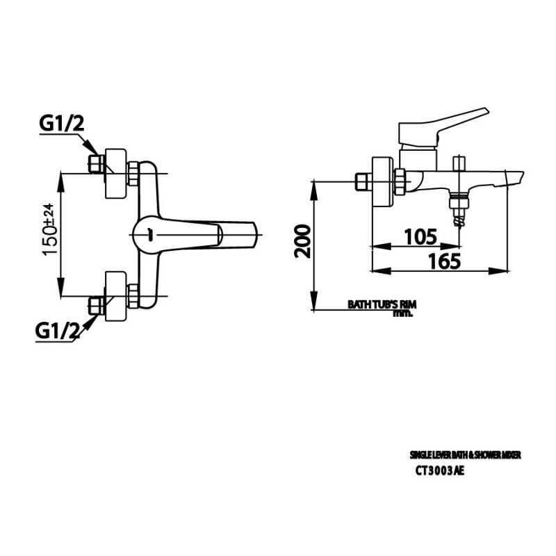 Củ sen gắn tường Cotto CT3003AE