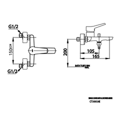 Củ sen gắn tường Cotto CT3003AE