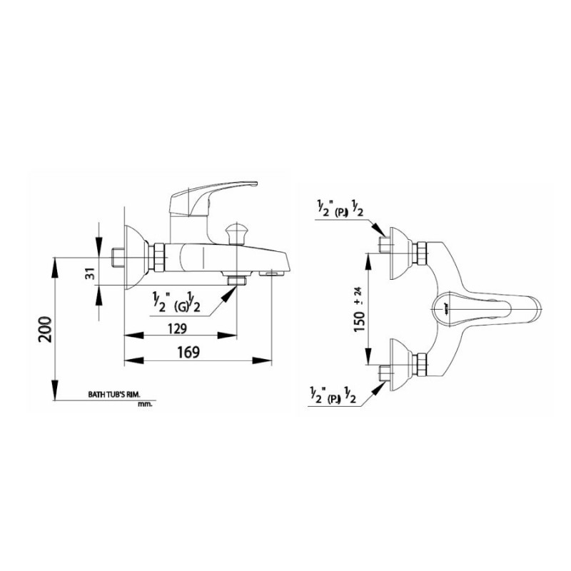 Củ sen gắn tường Cotto CT366A