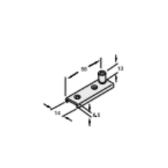 Dẫn hướng sàn có bánh xe Ø10 mm Hafele 940.42.032