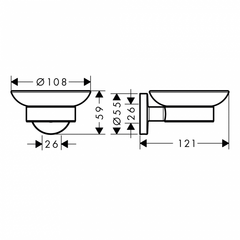 Dĩa đựng xà phòng Logis Hansgrohe 580.61.350