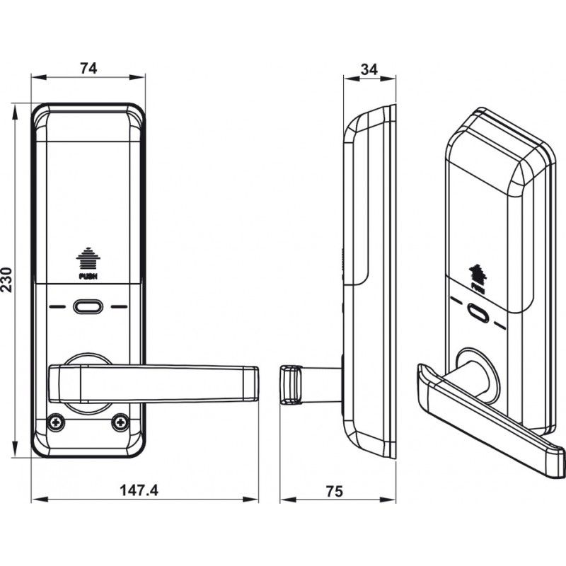 Khóa điện tử Hafele EL7700 - TCS 912.20.560