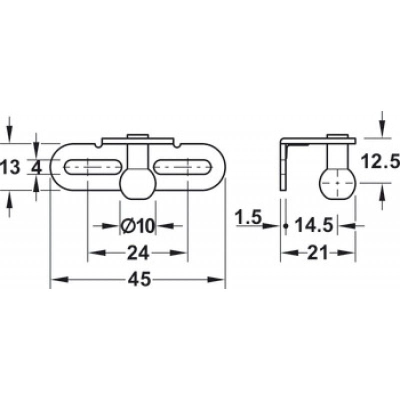 Phuộc hơi pít tông, cho tay nâng cho cửa gỗ hoặc tay nâng với khung nhôm Hafele 373.82.909