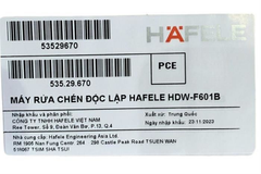 Máy rửa chén Hafele HDW-F601B 535.29.670 độc lập