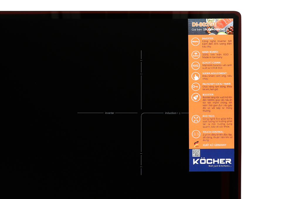 Bếp từ 2 vùng nấu Kocher DI-802GE