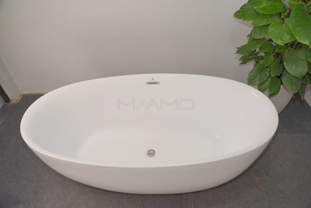 Bồn tắm Maamo MA-2404 ovan thành mỏng ( Bồn Ngâm)