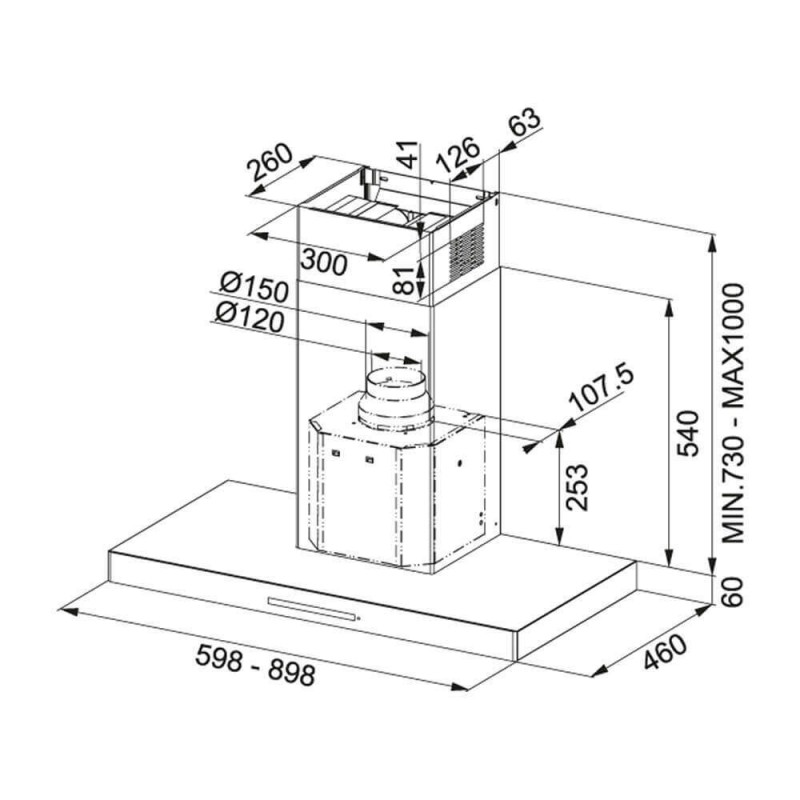 Máy hút mùi Franke FCR 925 TC BK/XS 110.0361.046