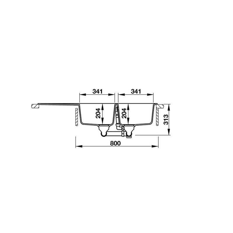 Chậu rửa chén Hafele JULIUS HS-GDD11650 570.35.560